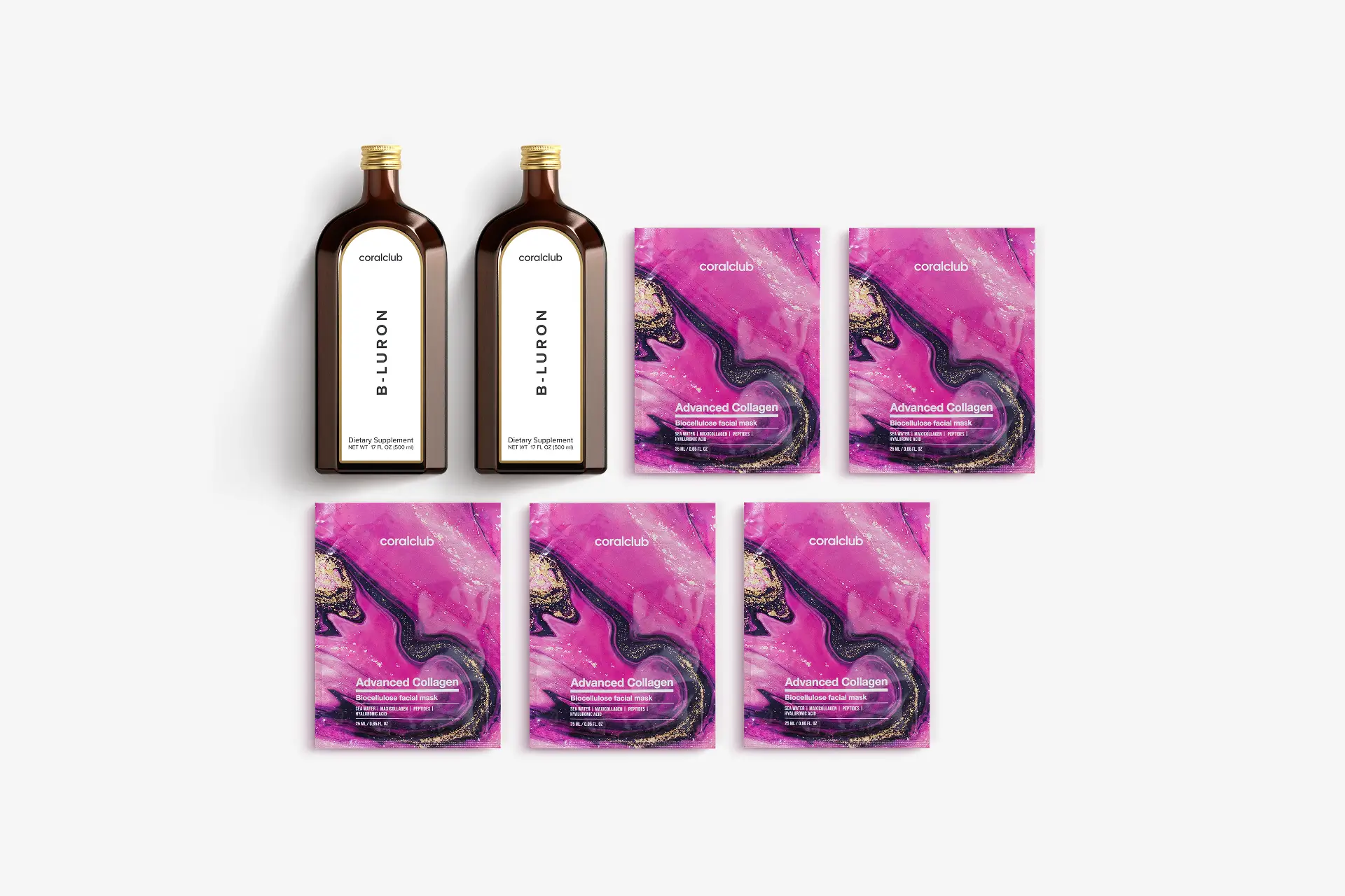 B-Luron + Advanced Collagen Biyoselüloz yüz maskesi (5 maske)