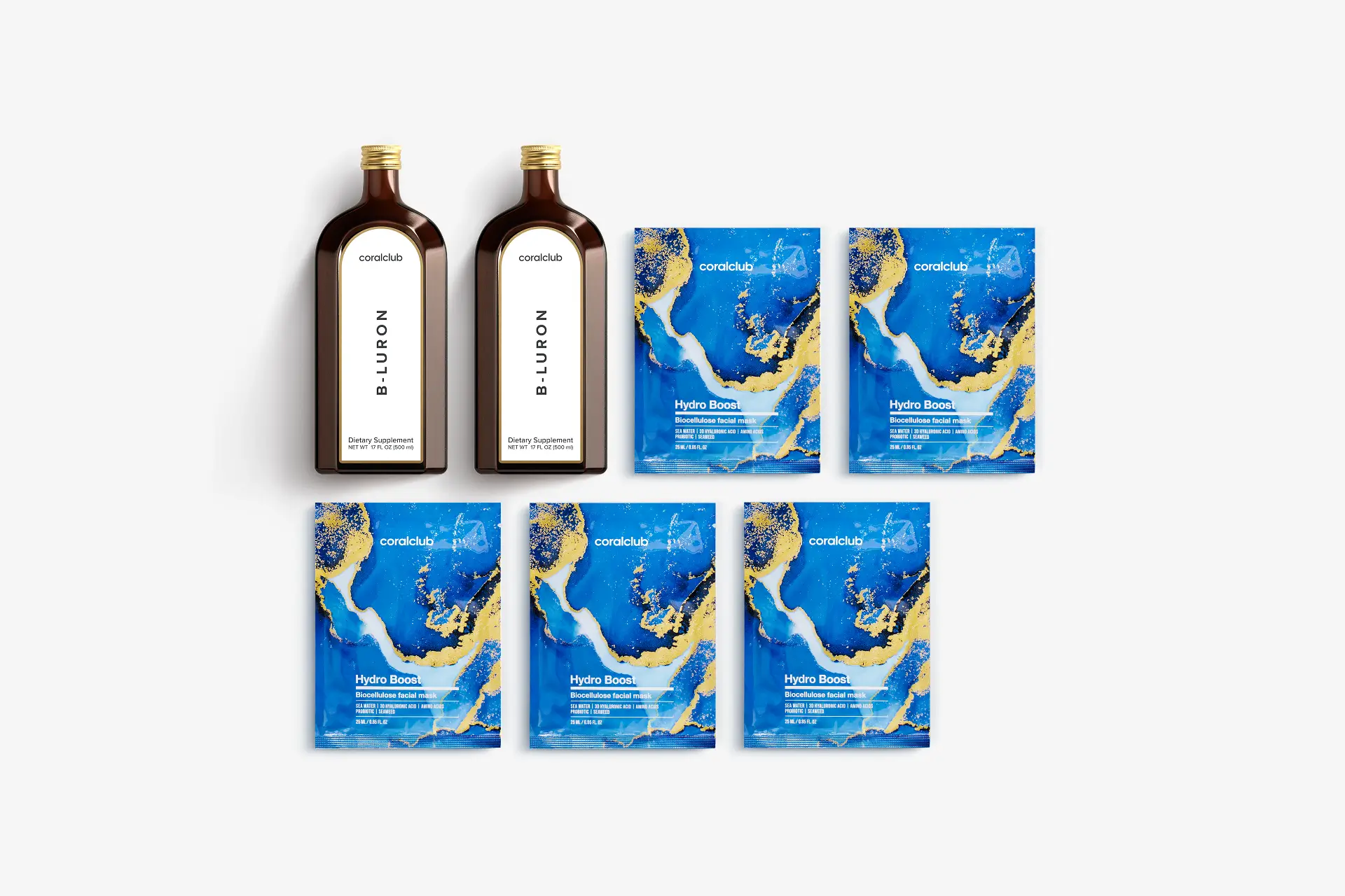 B-Luron + Hydro Boost Biyoselüloz yüz maskesi (5 maske)